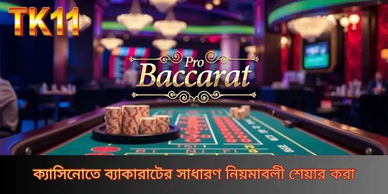 ক্যাসিনোতে ব্যাকারাটের সাধারণ নিয়মাবলী শেয়ার করা